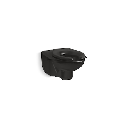 Kohler Kingston Wall-Mount Top-Spud Toilet Bowl, 1.28 Or 1.6 Gpf In Black Black K-84434-7